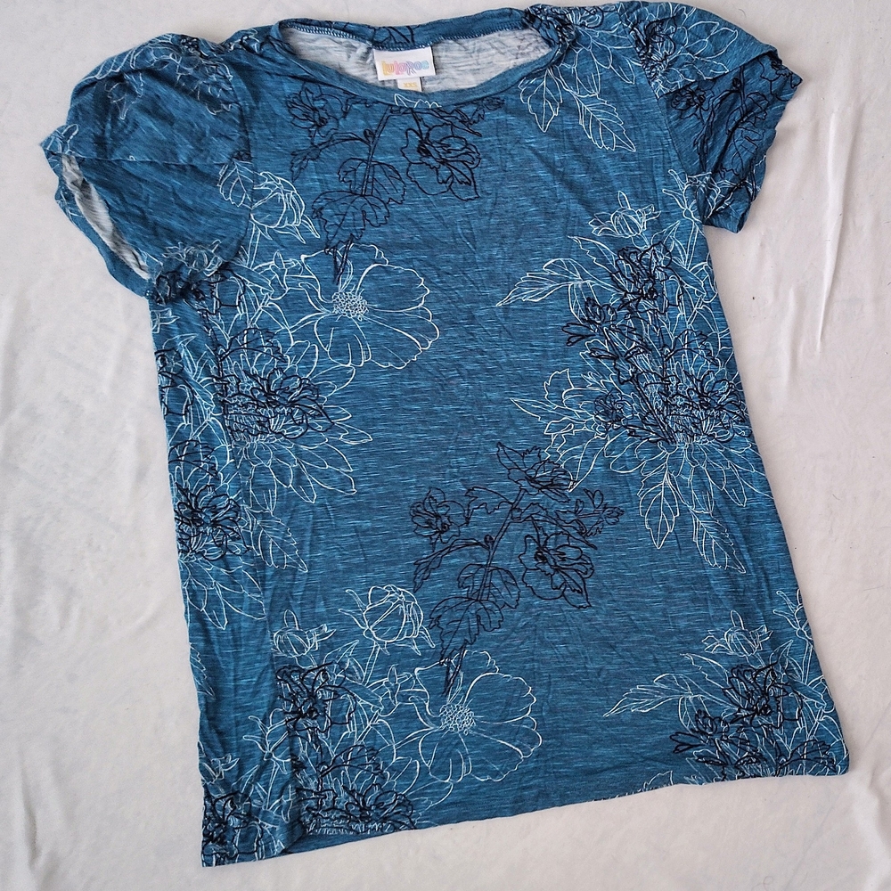 Floral Blue Women's Top